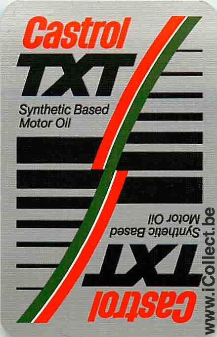 Single Swap Playing Cards Motor Oil Castrol TXT (PS14-12G) - Click Image to Close